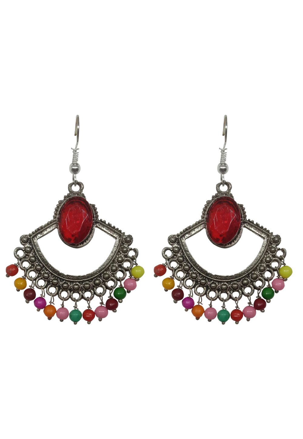 Red Alloy Austrian Diamond Earrings 232396