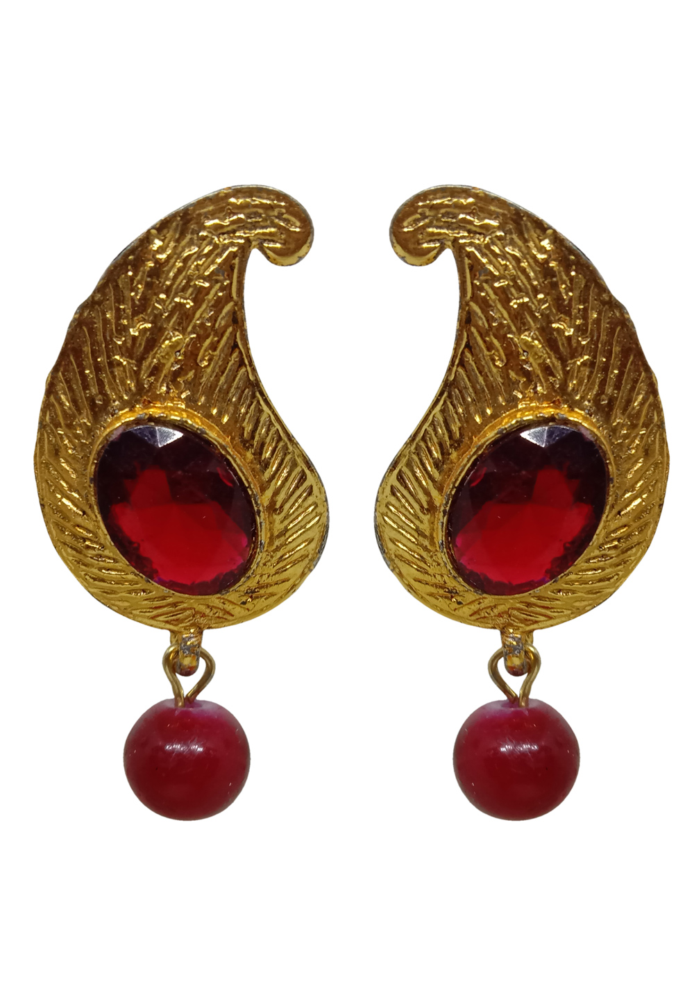 Red Alloy Austrian Diamonds Earrings 234034