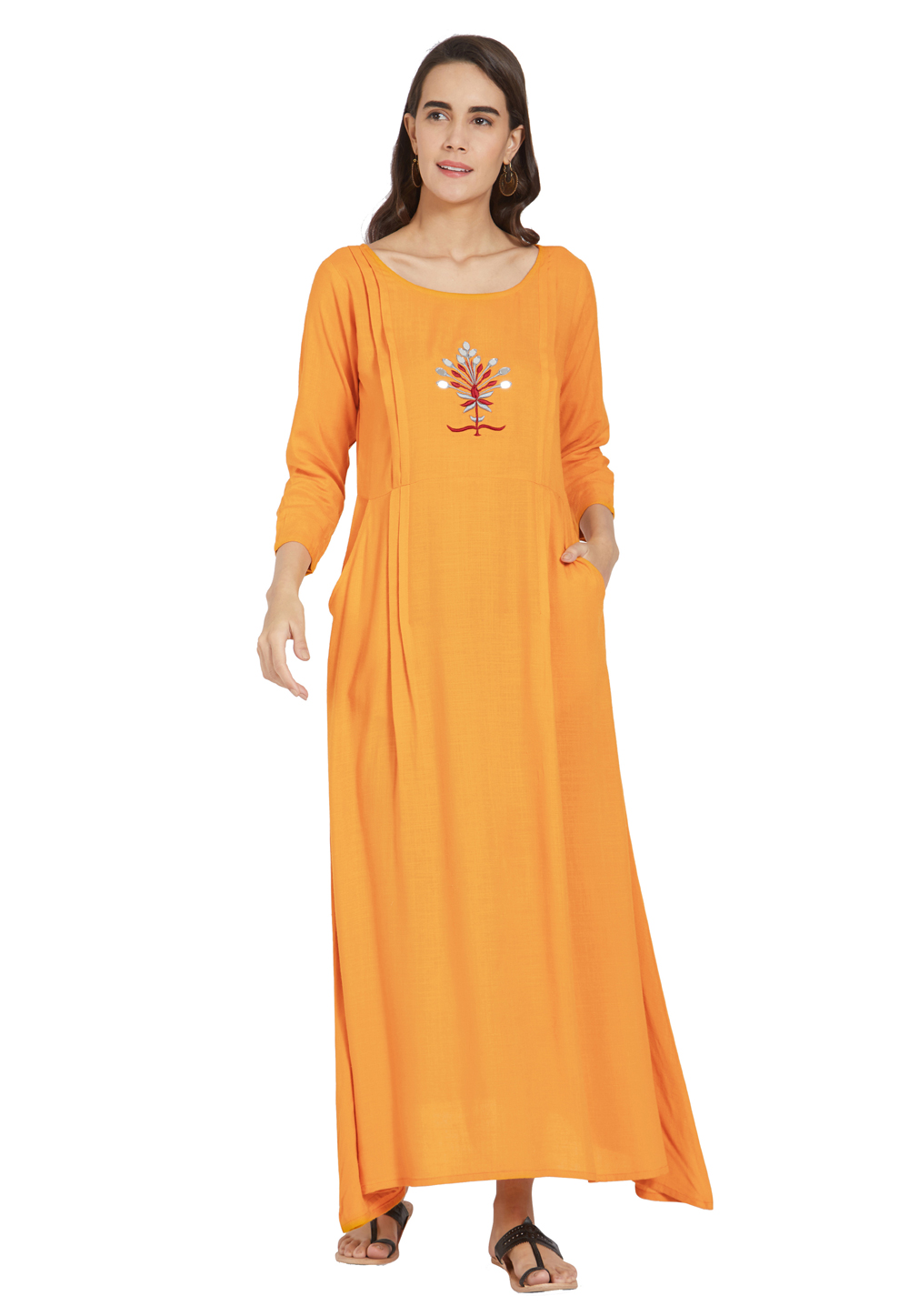 Yellow Rayon Readymade Tunic 212652