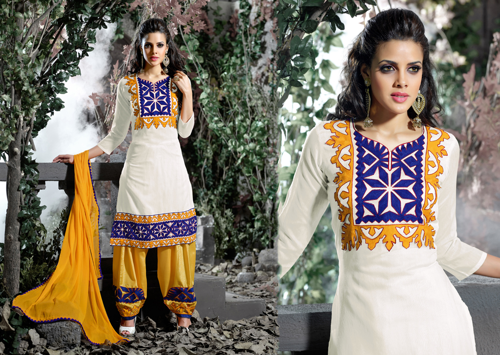 Off White Cotton Punjabi Suit 56577