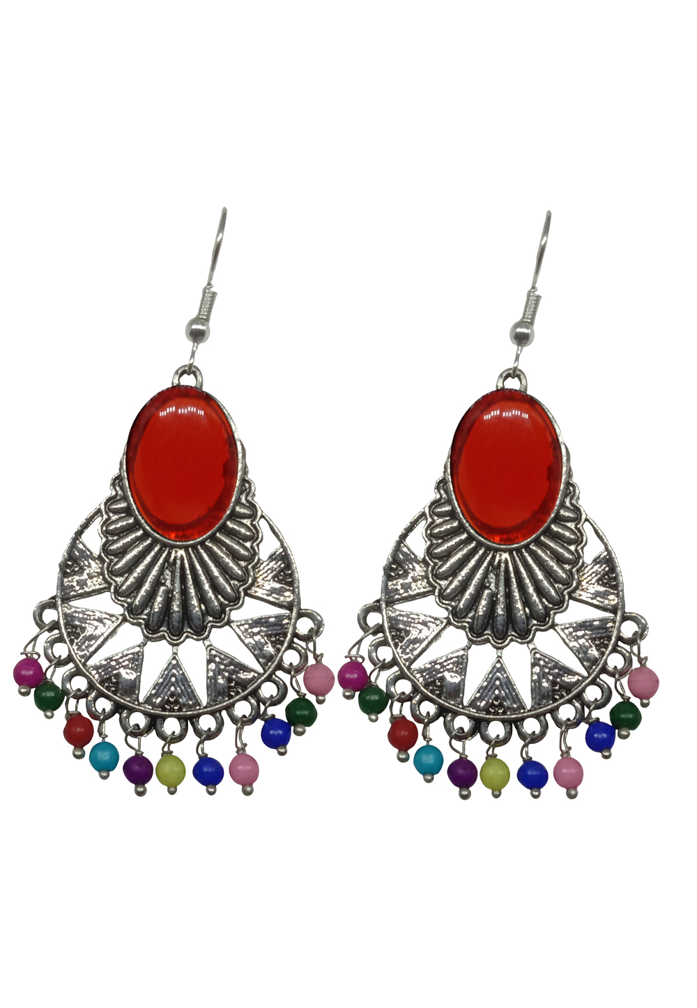 Red Alloy Austrian Diamonds Earrings 234057