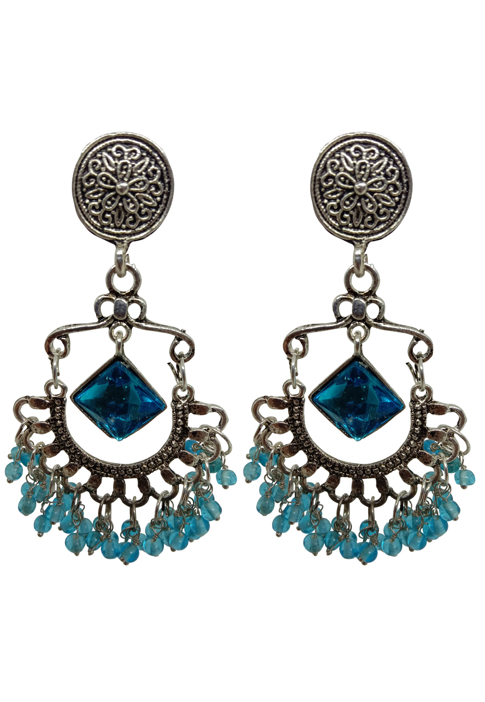 Blue Alloy Austrian Diamonds Earrings 234060