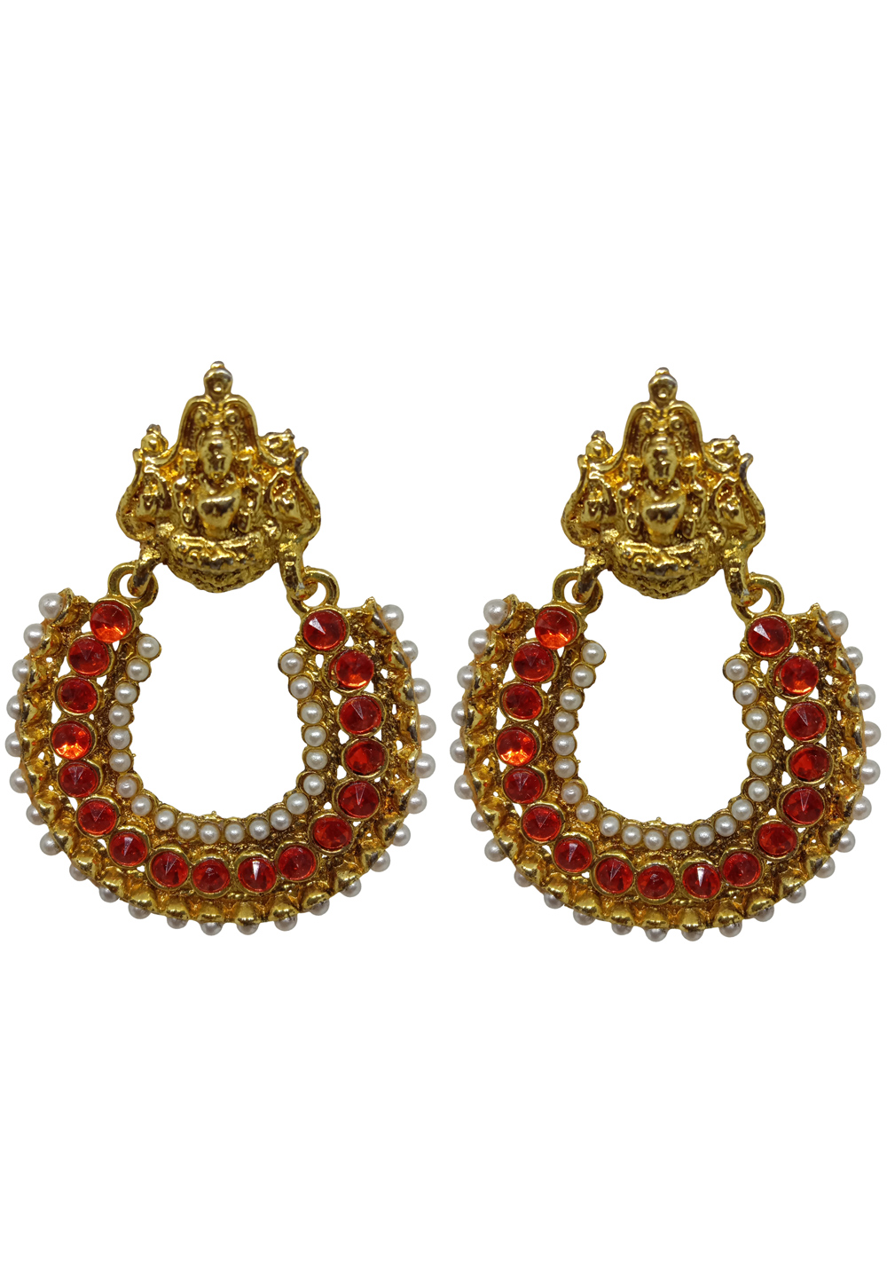 Red Alloy Austrian Diamonds Earrings 234065