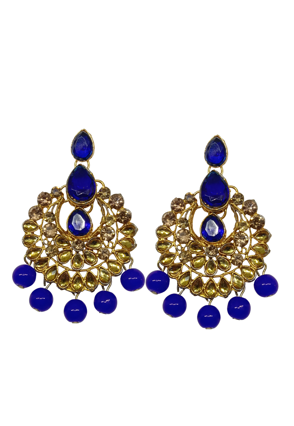 Blue Alloy Austrian Diamonds Earrings 234067