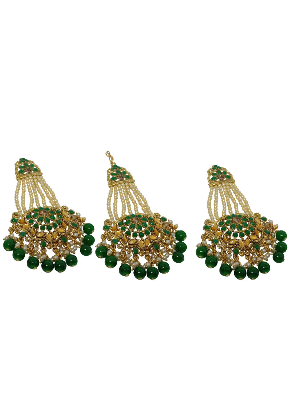Green Alloy Austrian Diamonds Earrings 234087