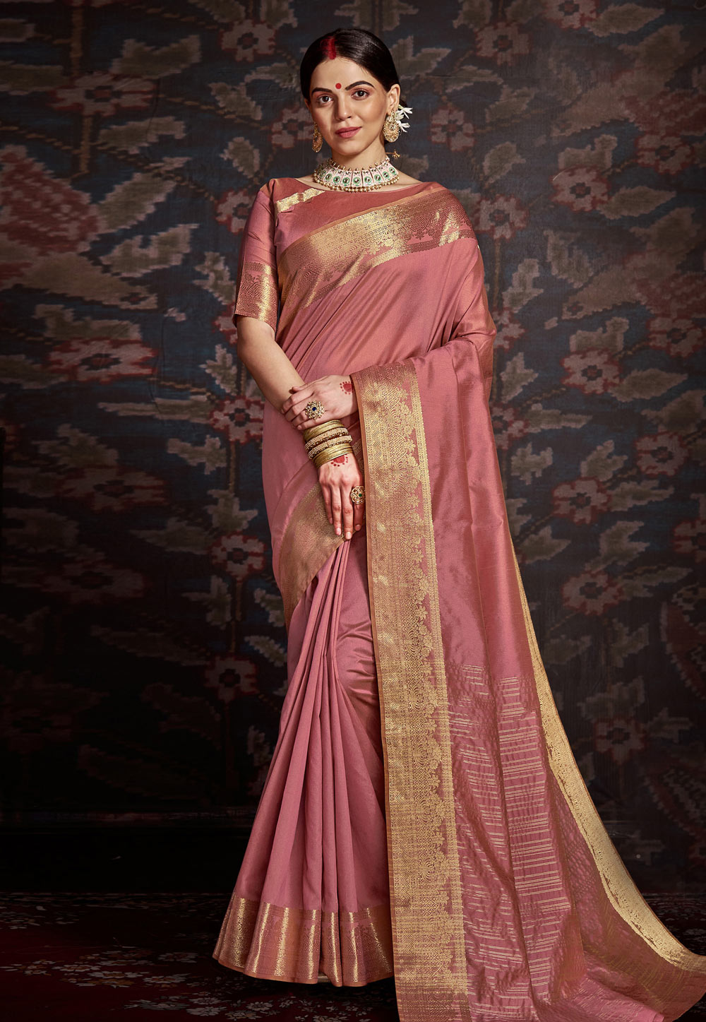 Pink Silk Festival Wear Saree 216905