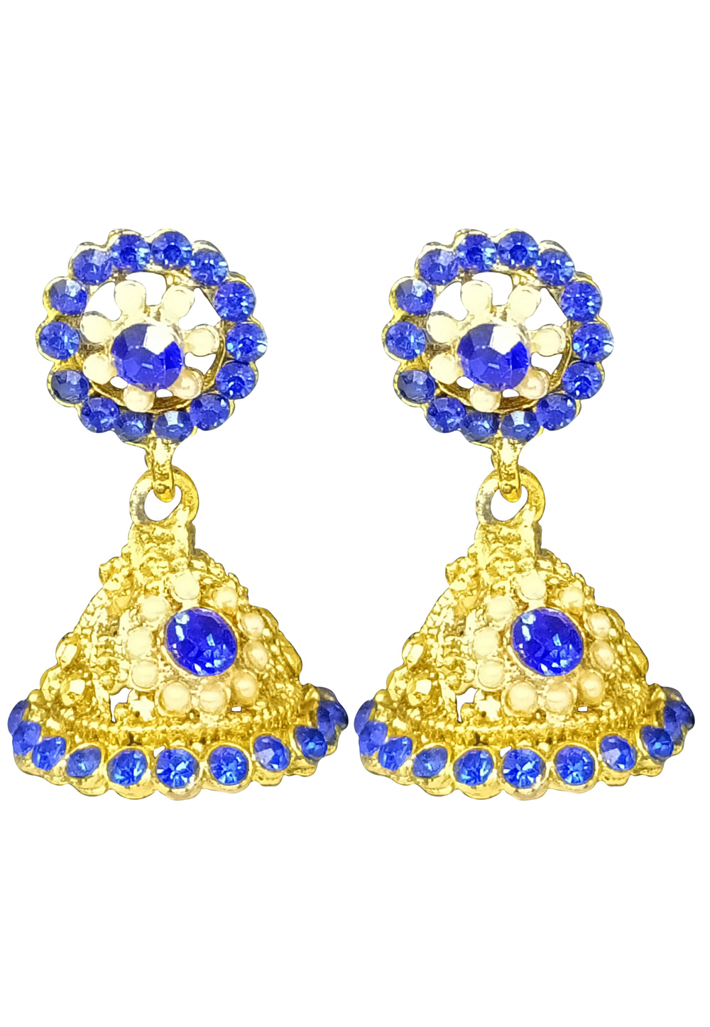 Blue Brass pearl Earrings 240542