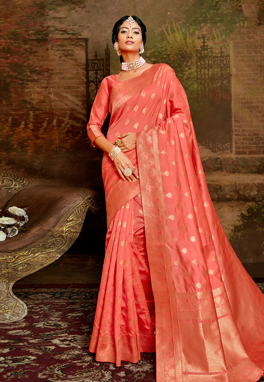 Pink Silk Saree With Blouse 217948