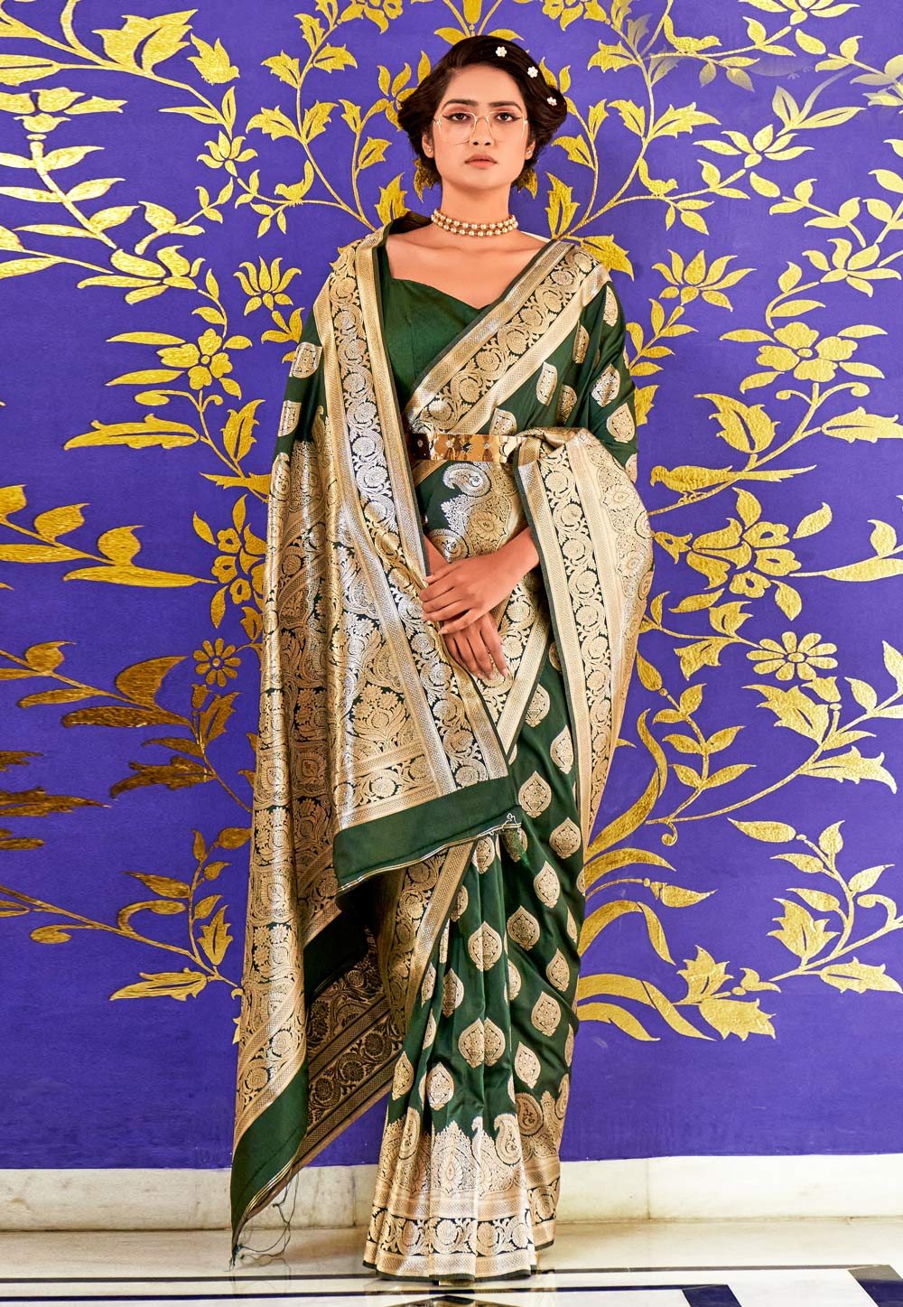 Green Banarasi Silk Saree 268347