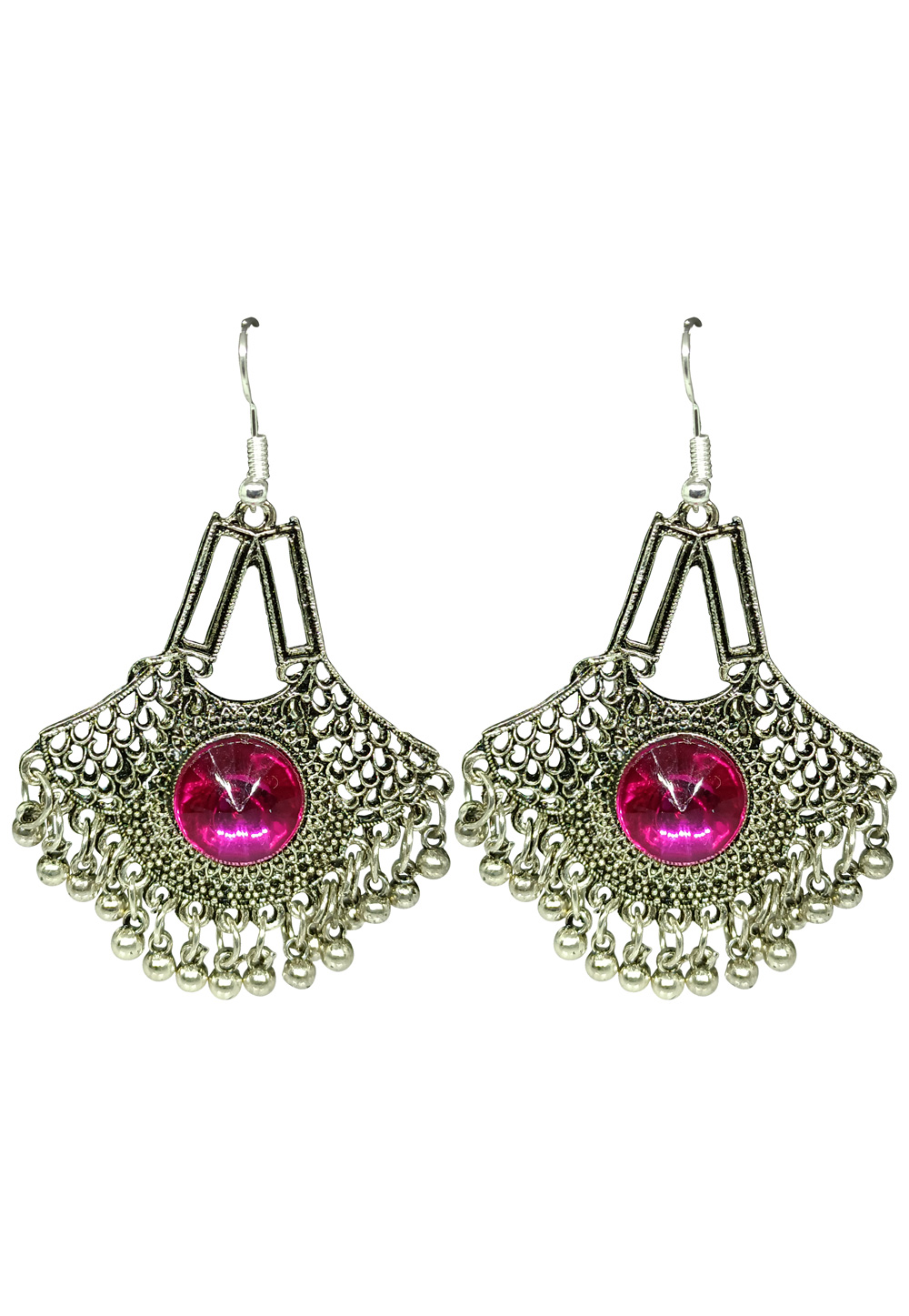 Pink Brass pearl Earrings 240618