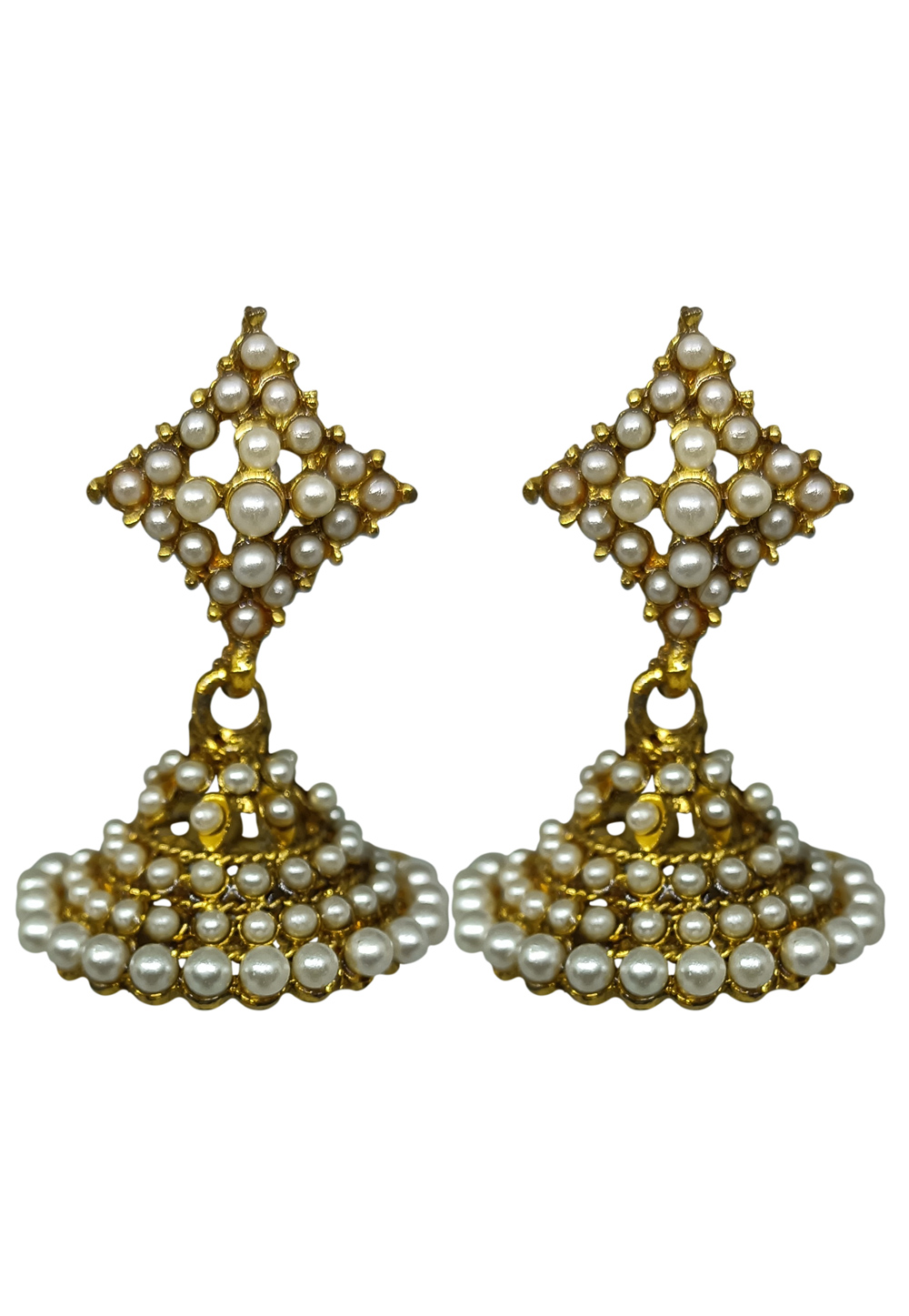 Off White Brass pearl Earrings 240637