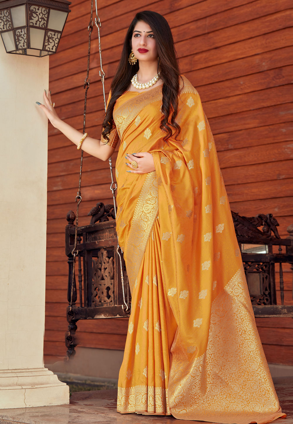 Yellow Silk Saree With Blouse 219935