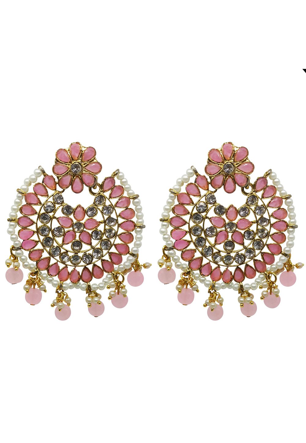 Pink Brass Earrings 272982