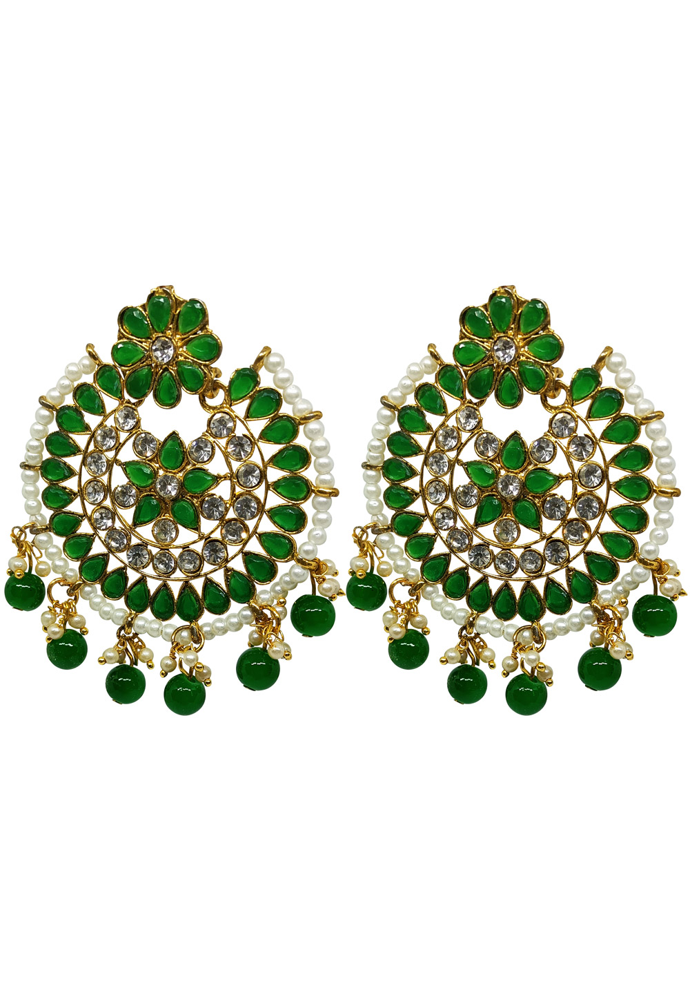 Green Brass Earrings 272984