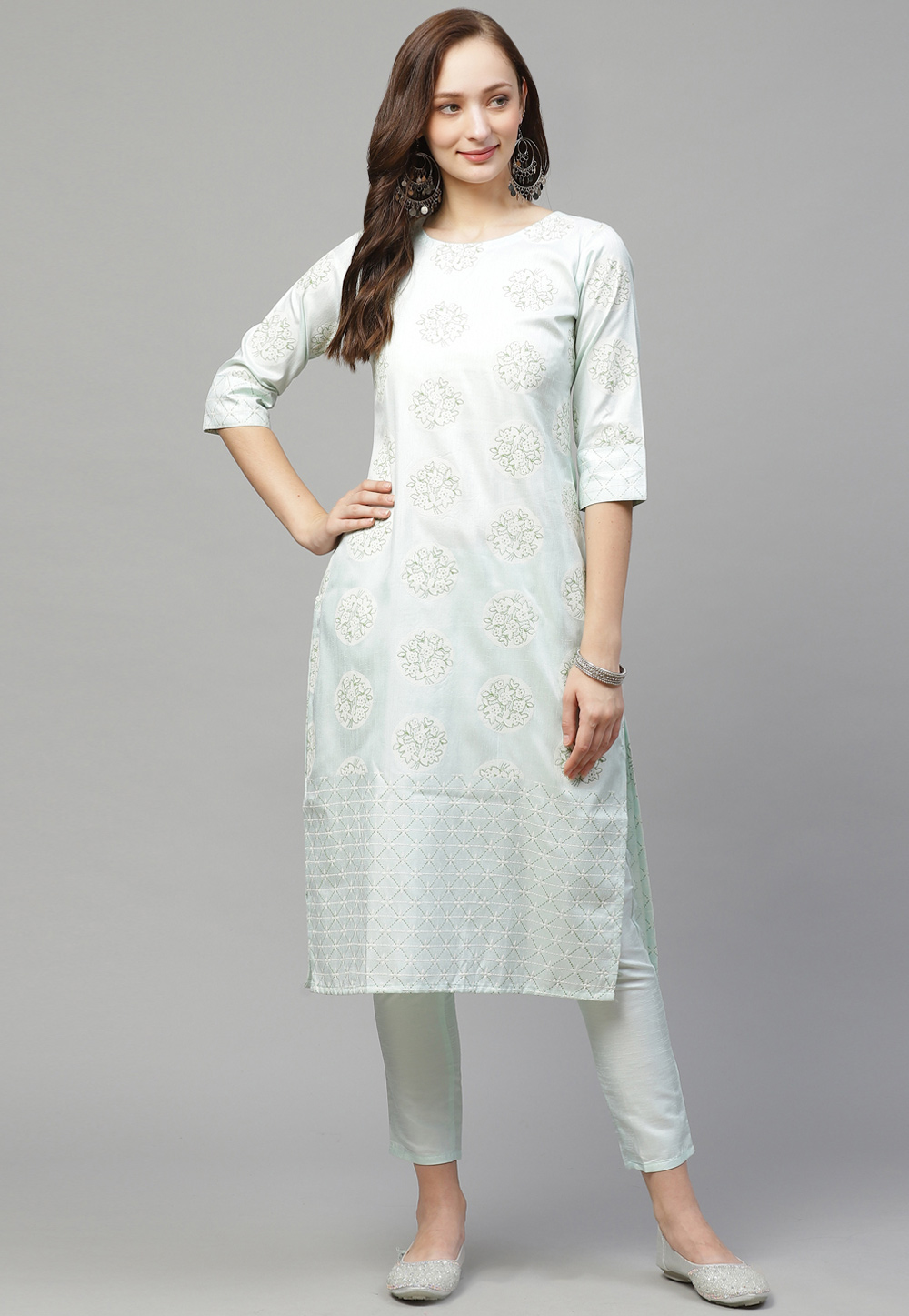 Off white muslin silk short kurta and pants with dupatta Set Of Three by  Avaasya Clothing  The Secret Label