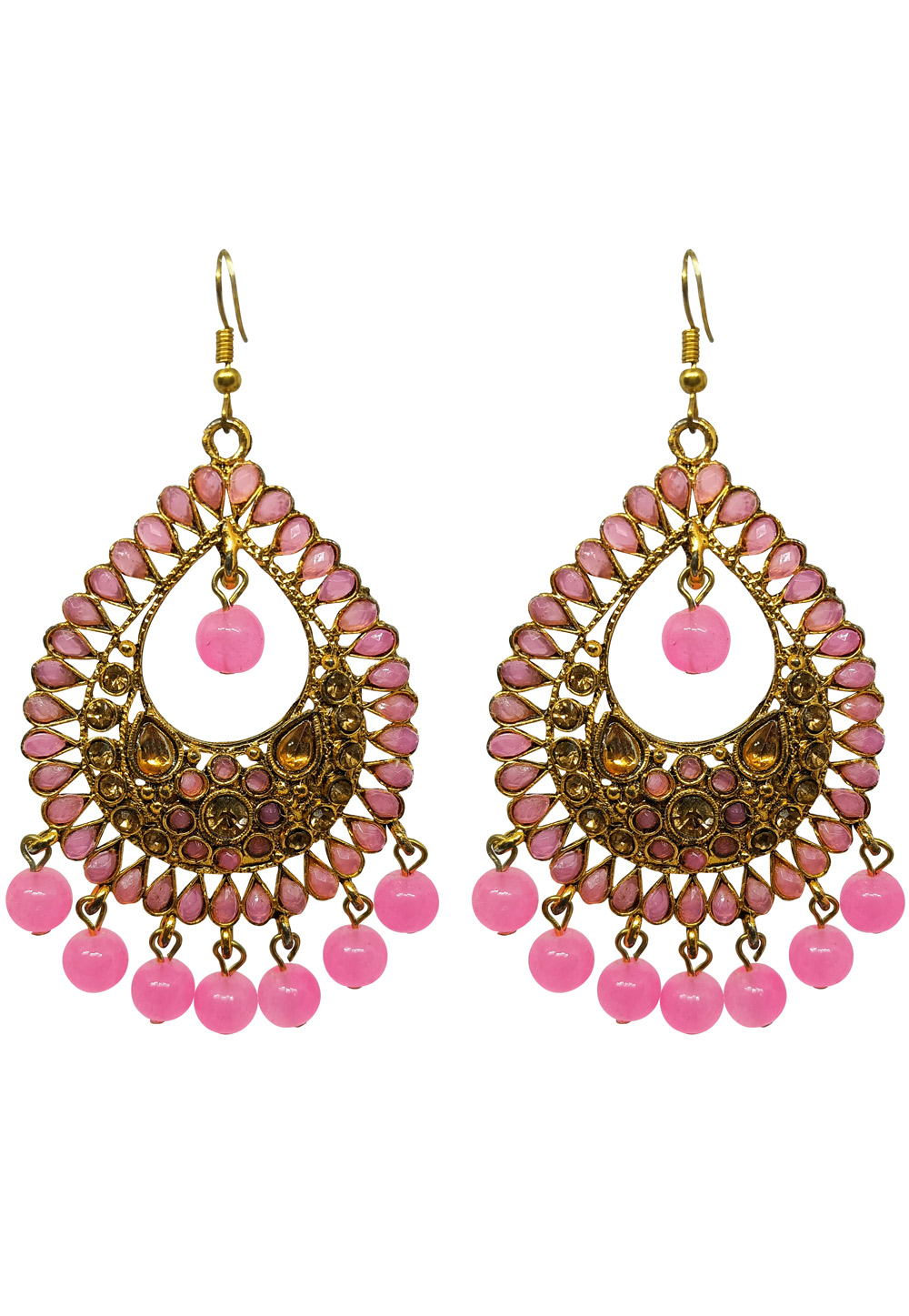 Pink Brass Earrings 272991