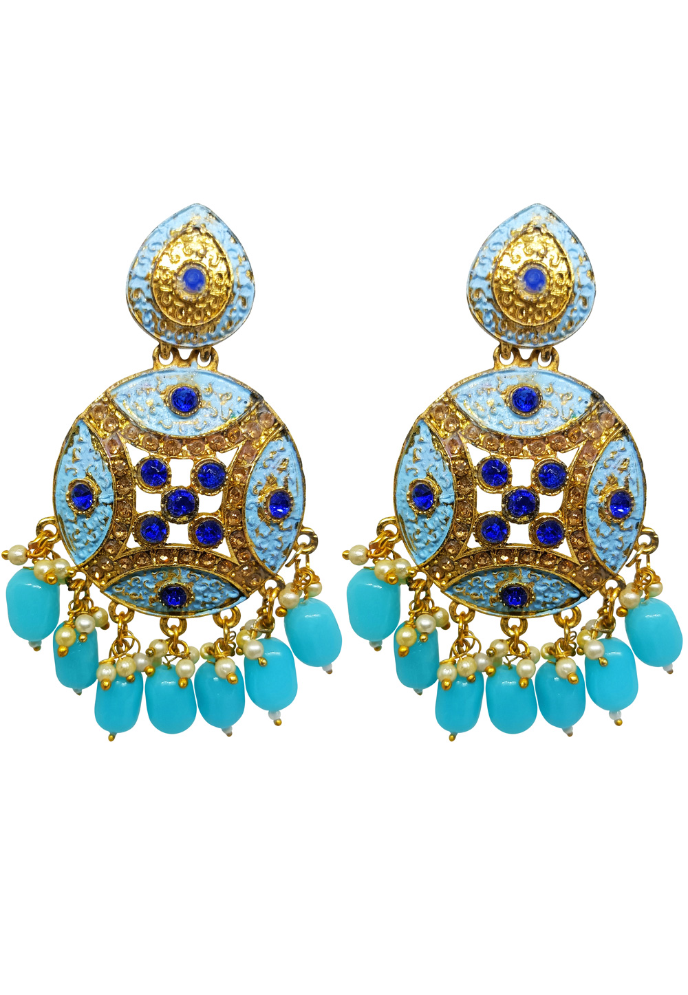 Blue Brass Earrings 272998