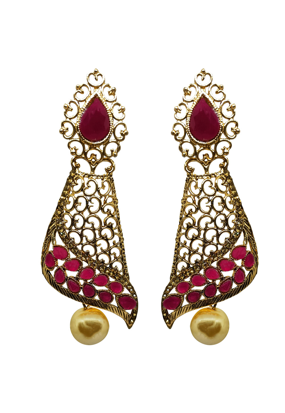 Purple Brass Earrings 273012
