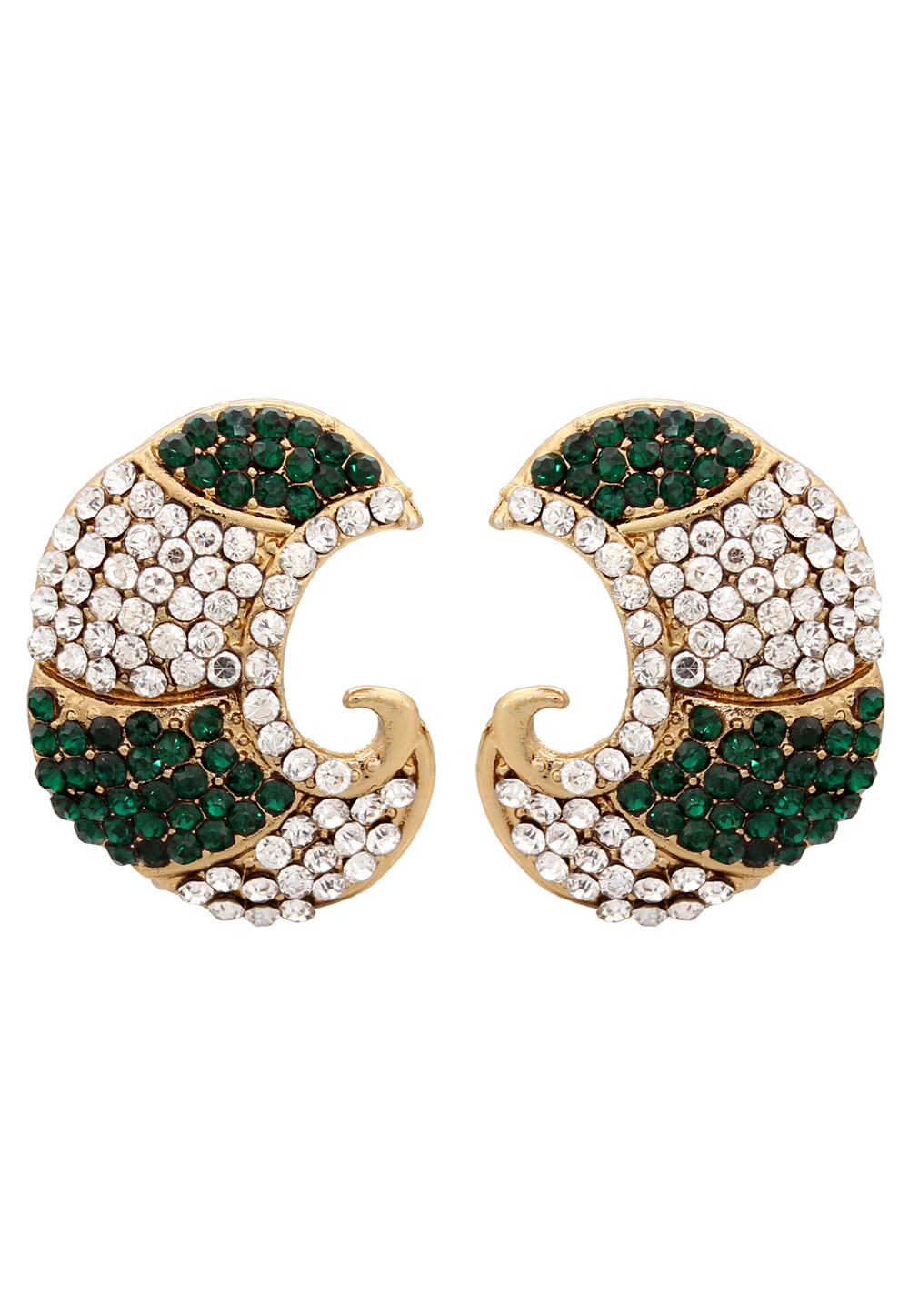 Green Brass Earrings 273015