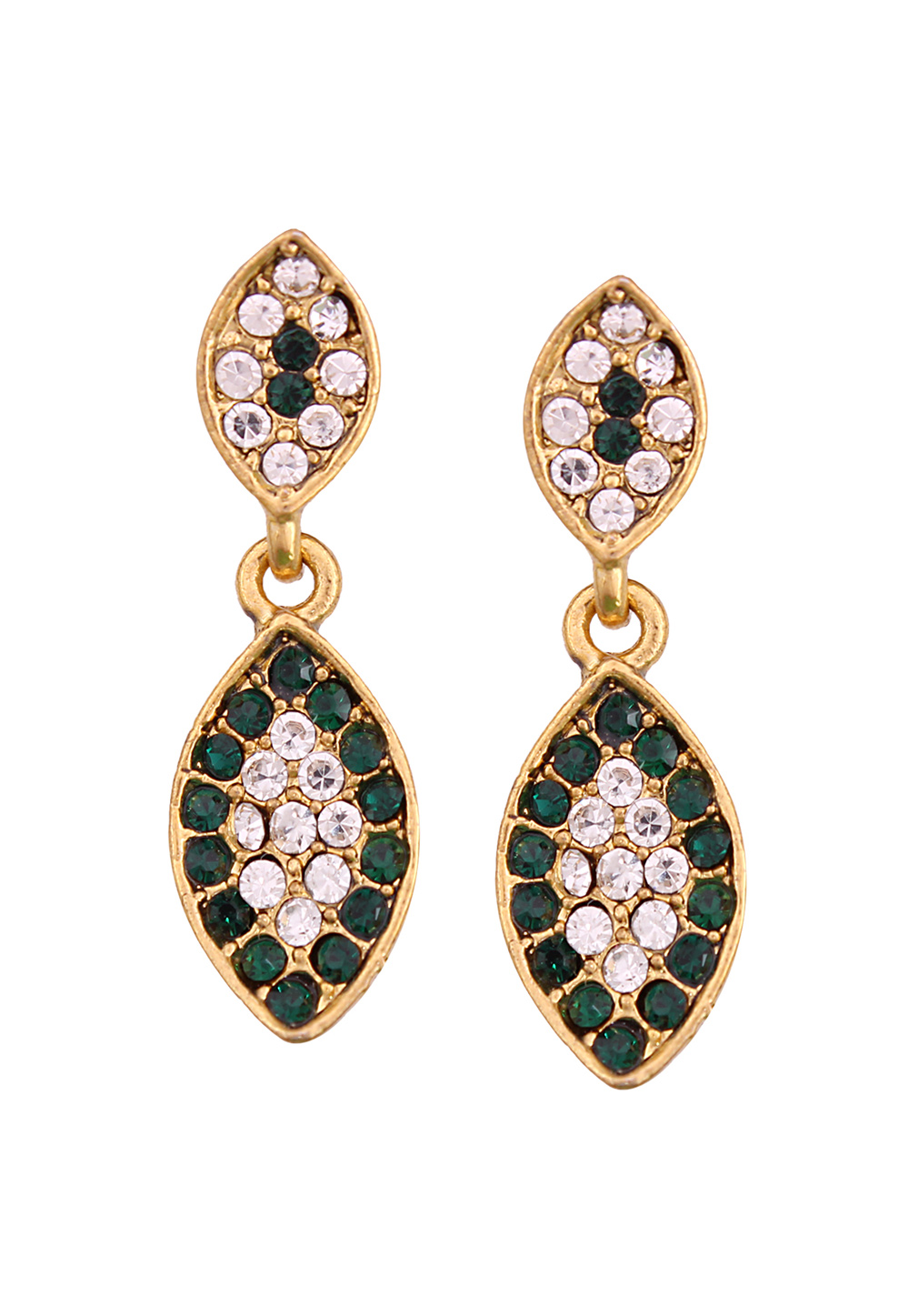 Green Brass Earrings 273016