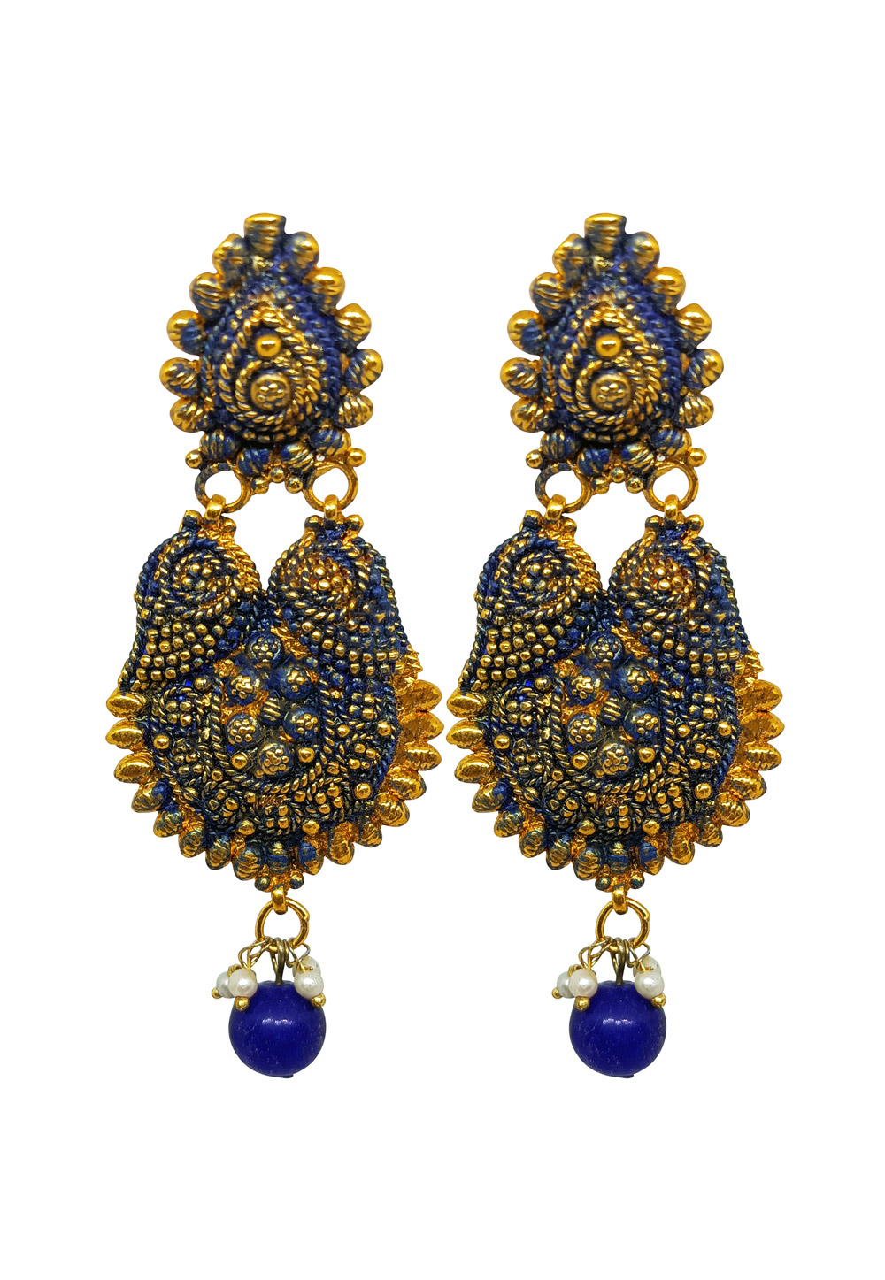 Blue Brass Earrings 273025