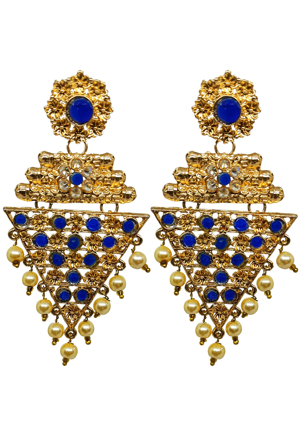 Blue Brass Earrings 273028