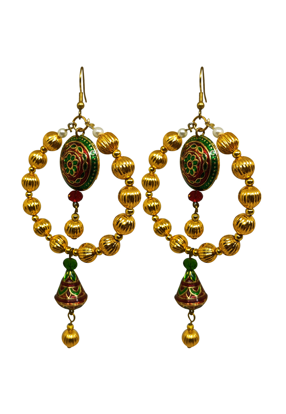 Golden Brass Earrings 273030