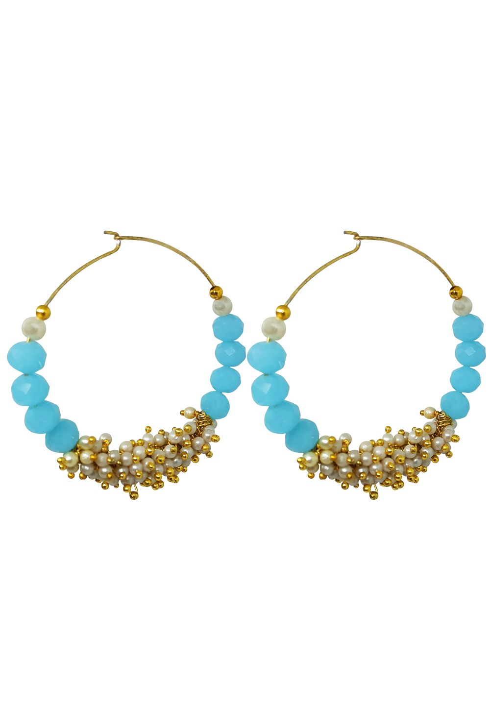 Sky Blue Brass Earrings 273031