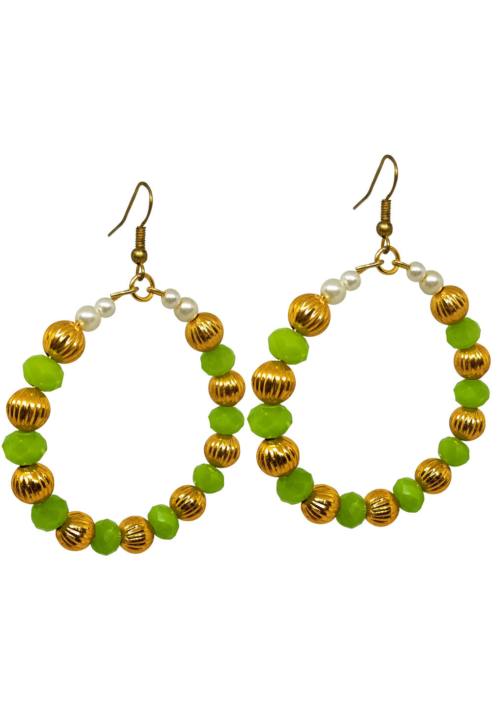 Light Green Brass Earrings 273033