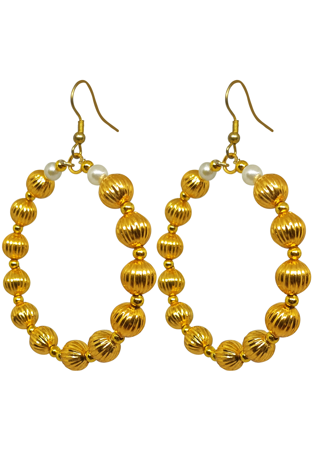 Golden Brass Earrings 273034