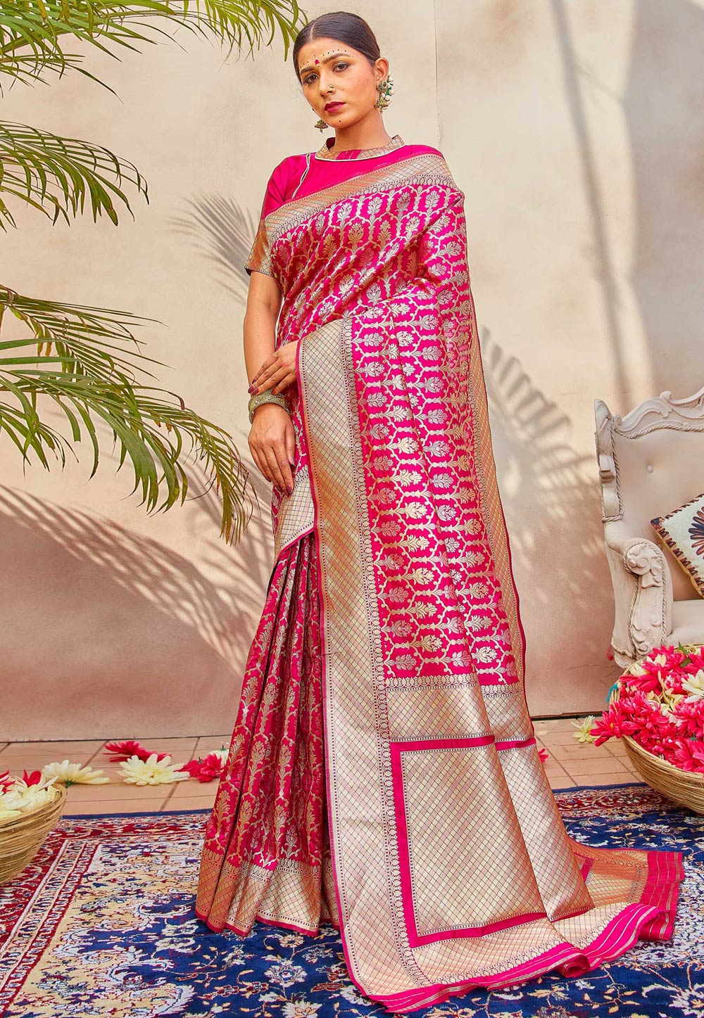 Pink Silk Festival Wear Saree 221745