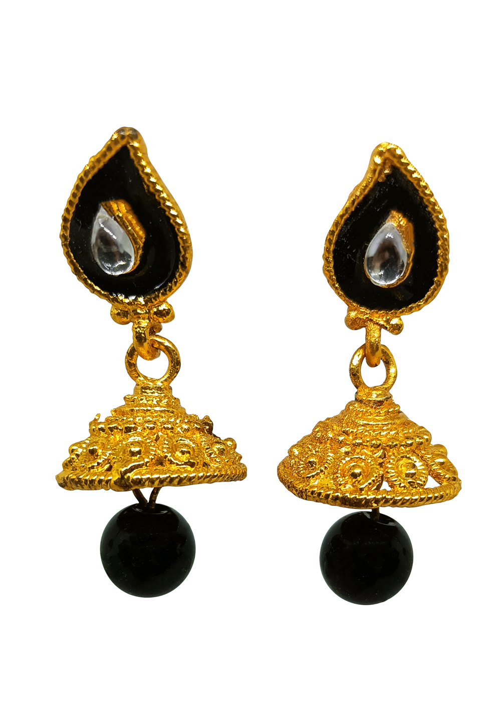 Black Brass Earrings 273036