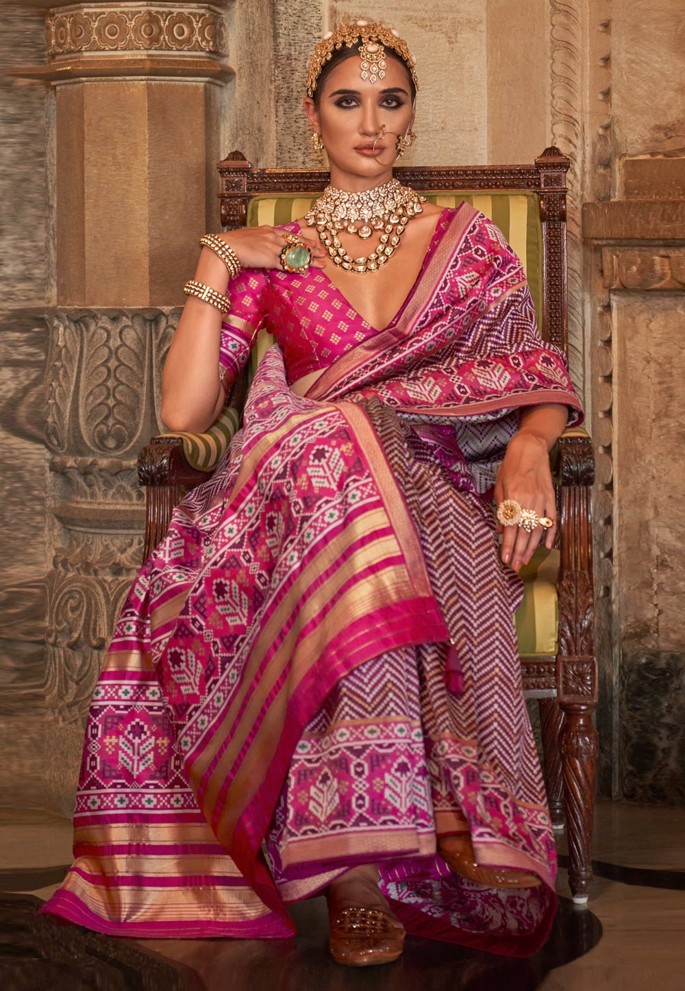 Elegant Purple Silk Saree