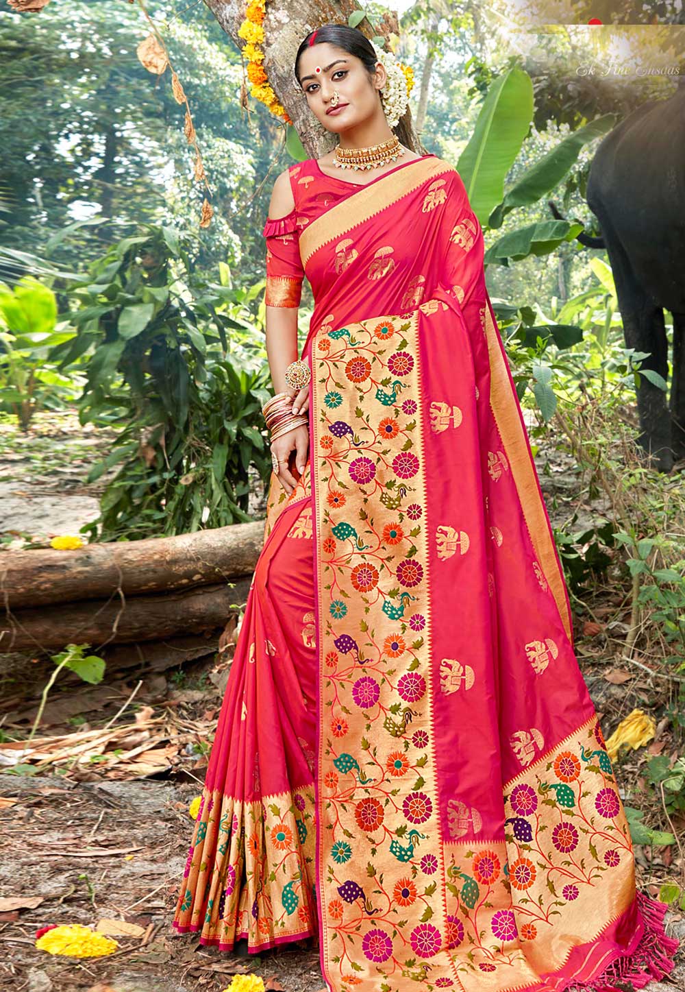 Pink Silk Paithani Saree 224089
