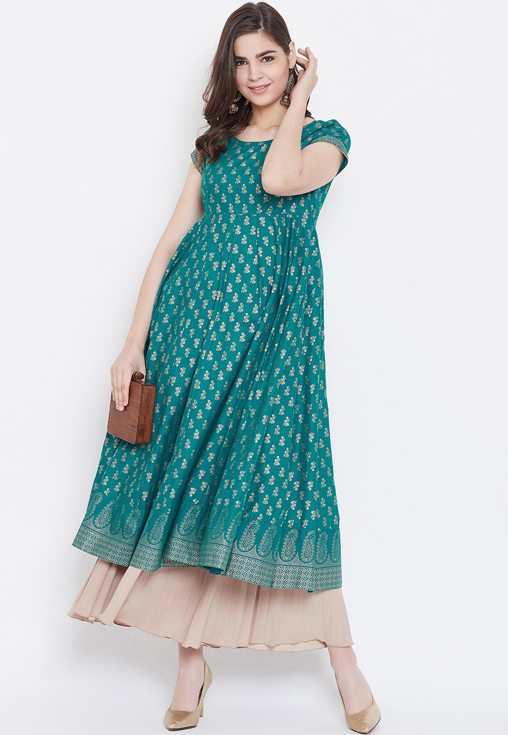Teal Cotton Tunic 227652
