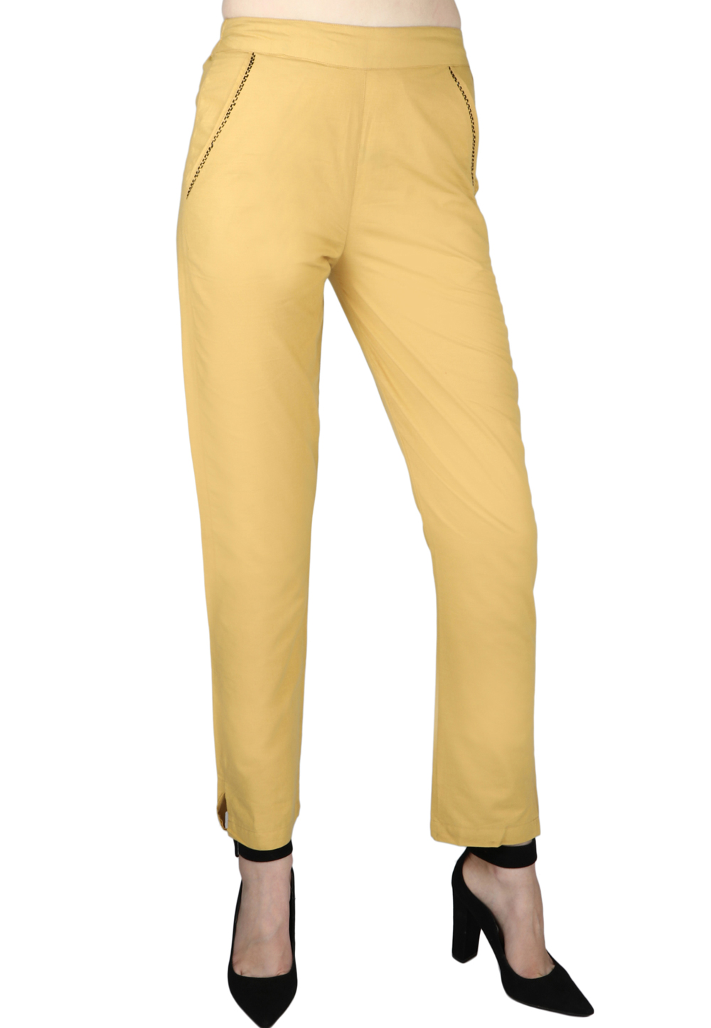 Yellow Cotton Pant 171434