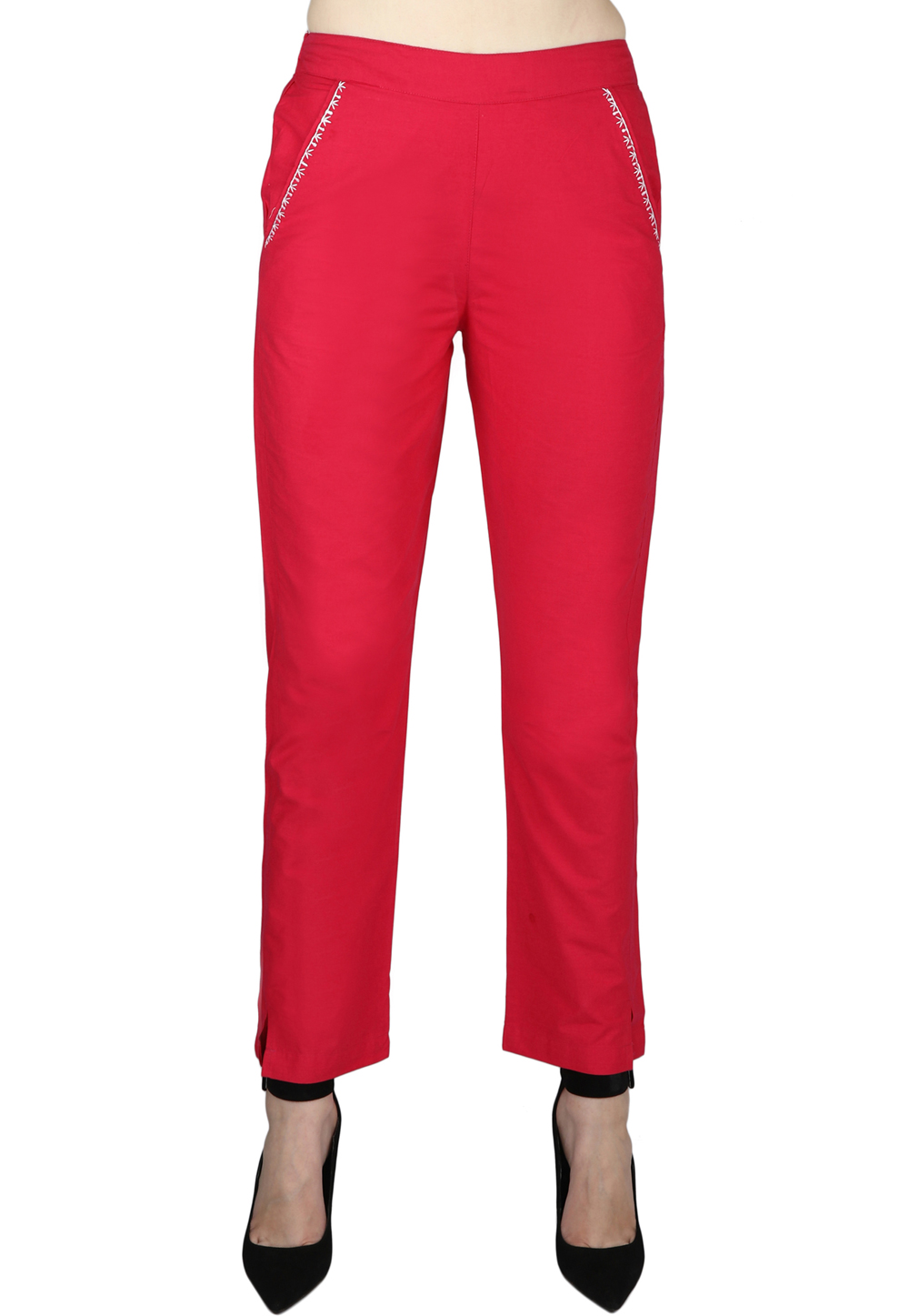 Red Cotton Pant 171435
