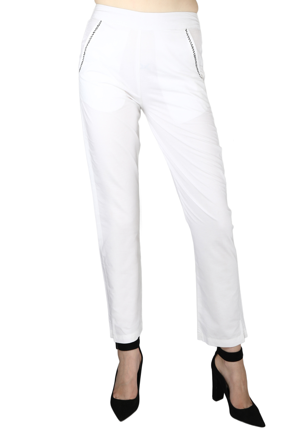 White Cotton Pant 171445