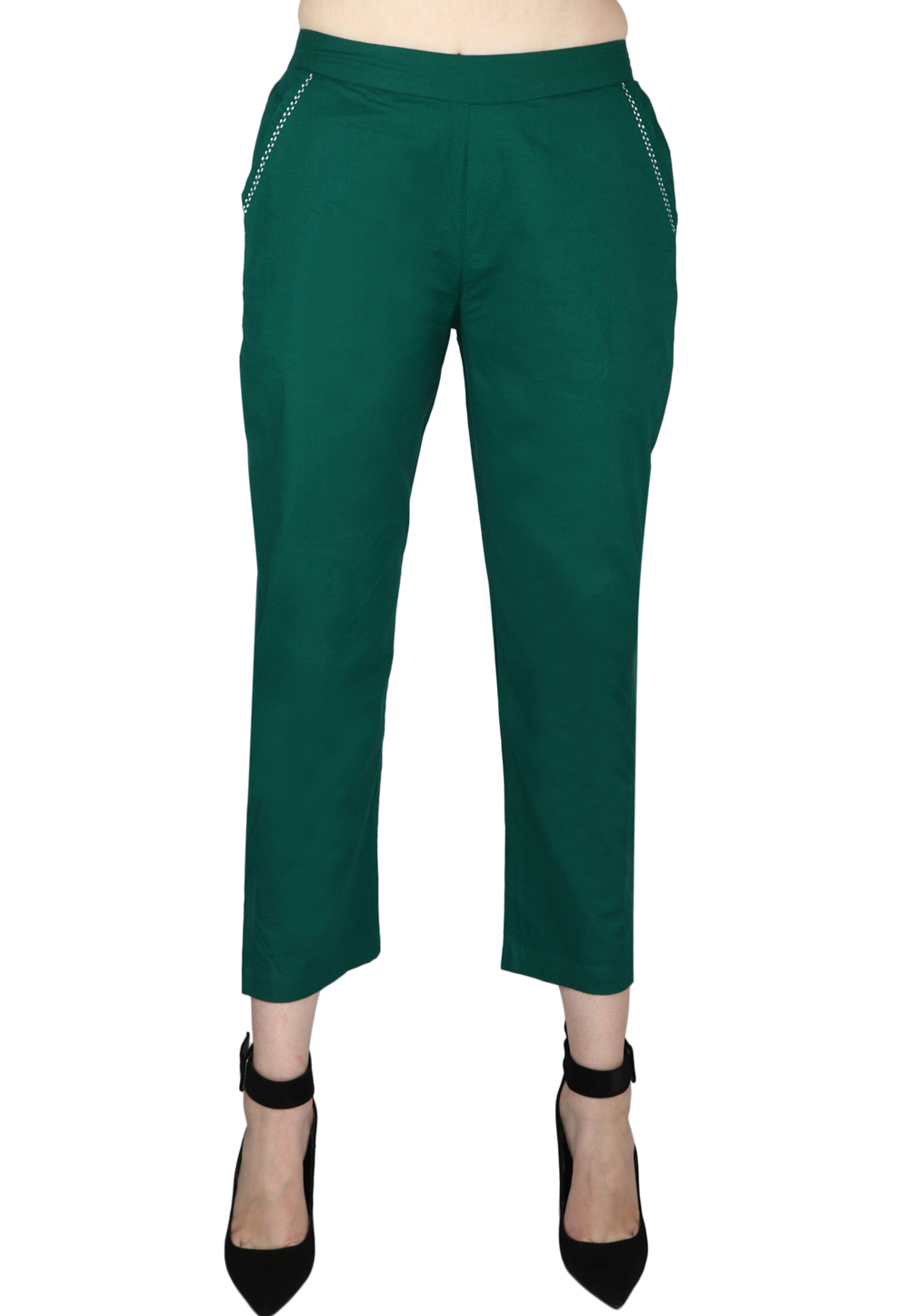 Green Cotton Pant 171430