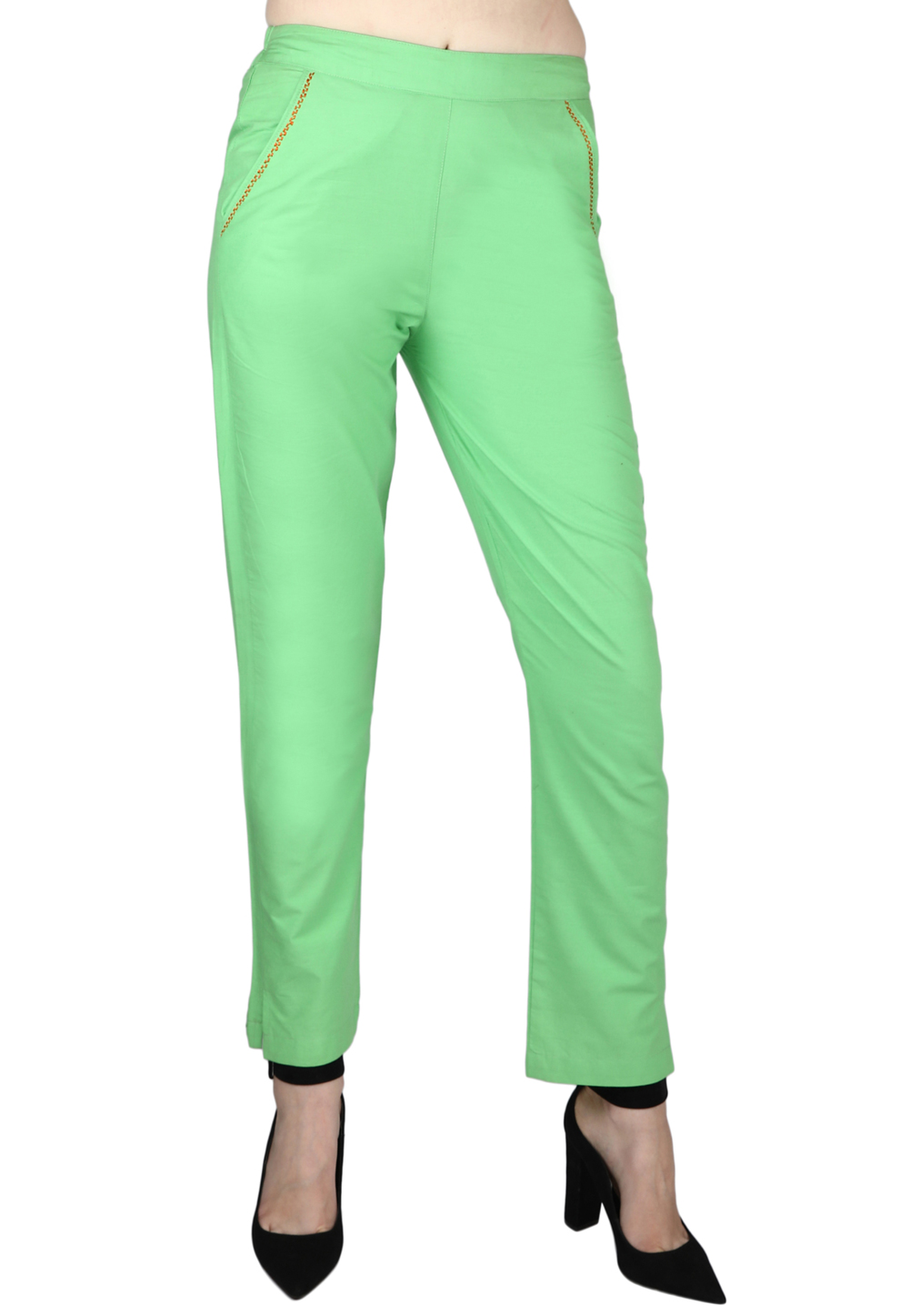 Light Green Cotton Pant 171432