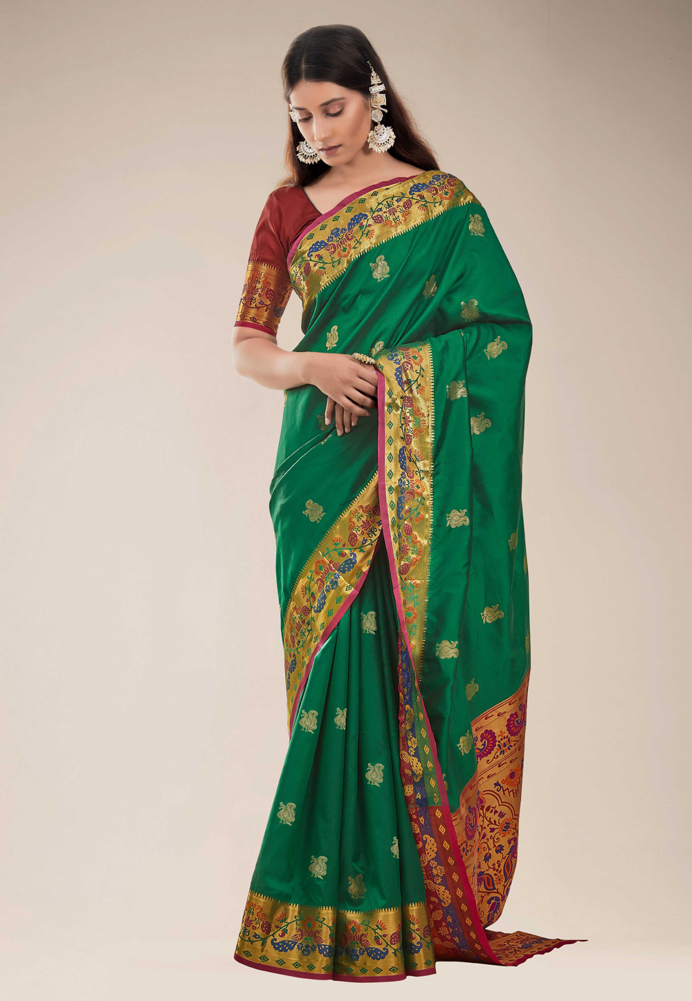 Green Silk Paithani Saree 228491