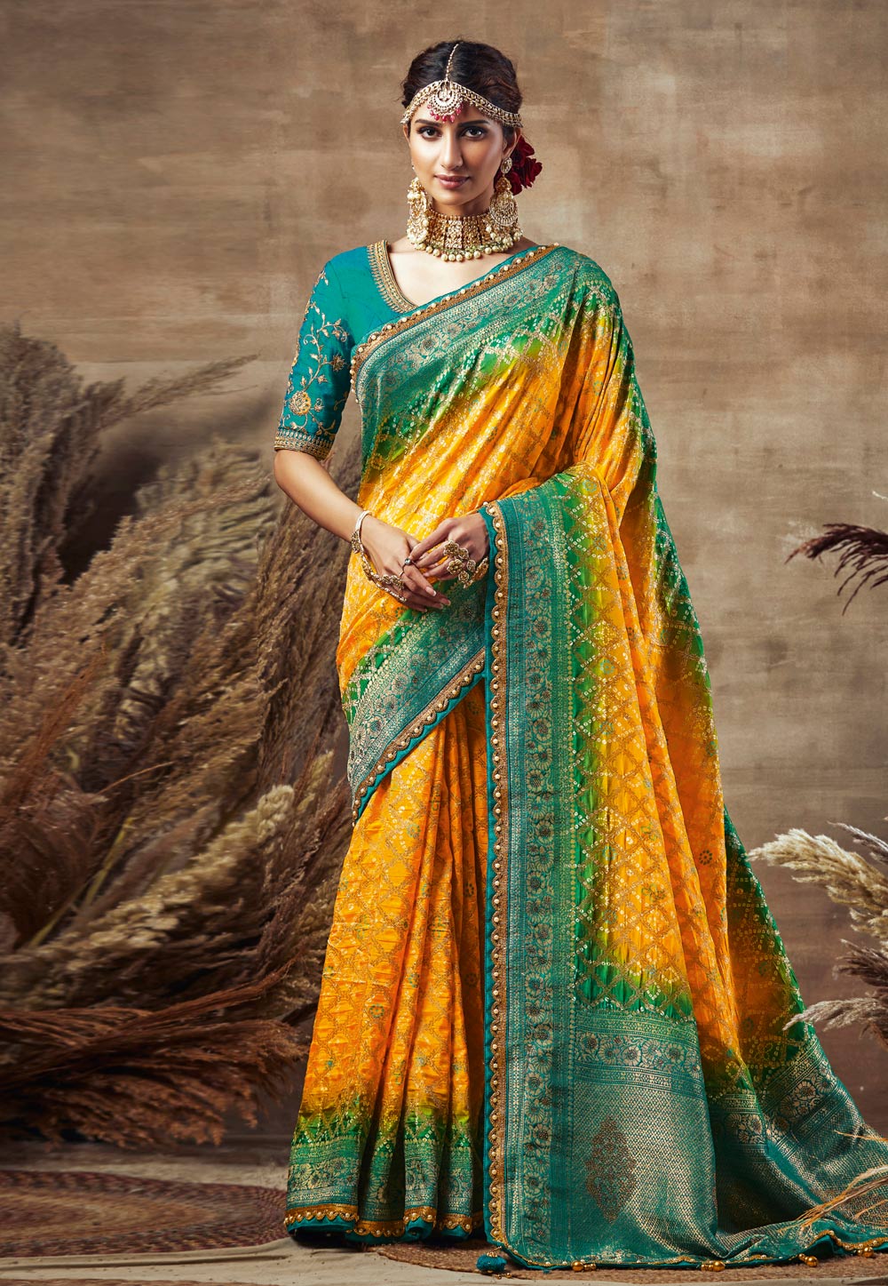 Yellow Banarasi Silk Festival Wear Saree 226009