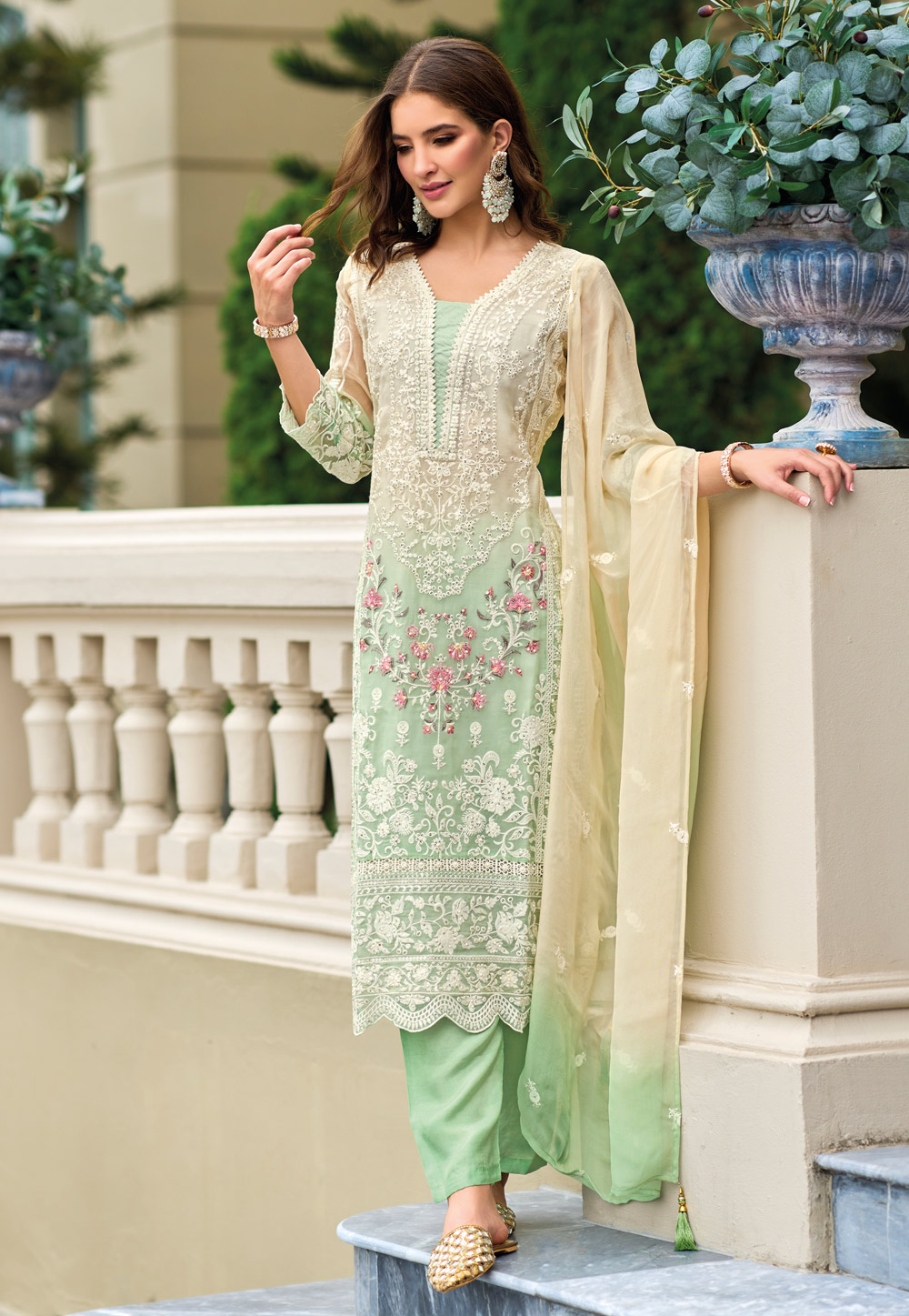 Buy Chikankari Suits, Lakhnavi /Chicken Embroidery Suits Online