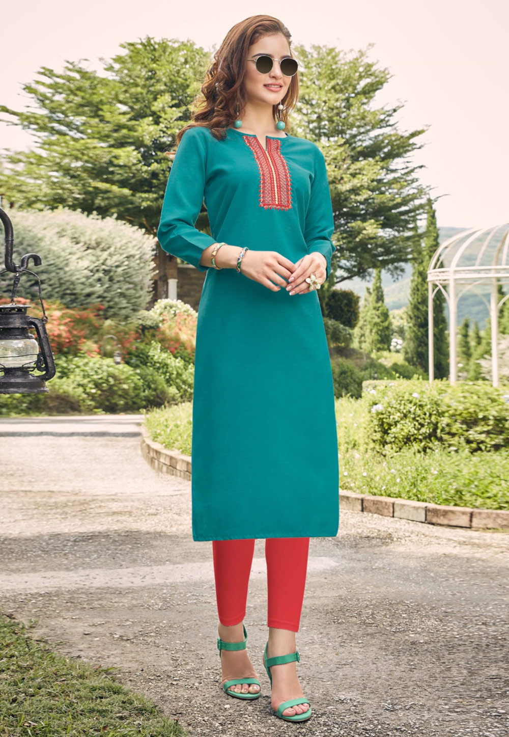 Teal Cotton Tunic 231922