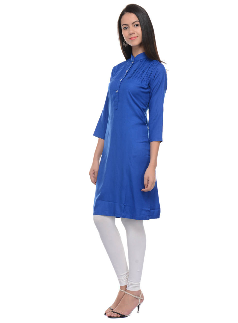 Blue Rayon Readymade Kurti 104975