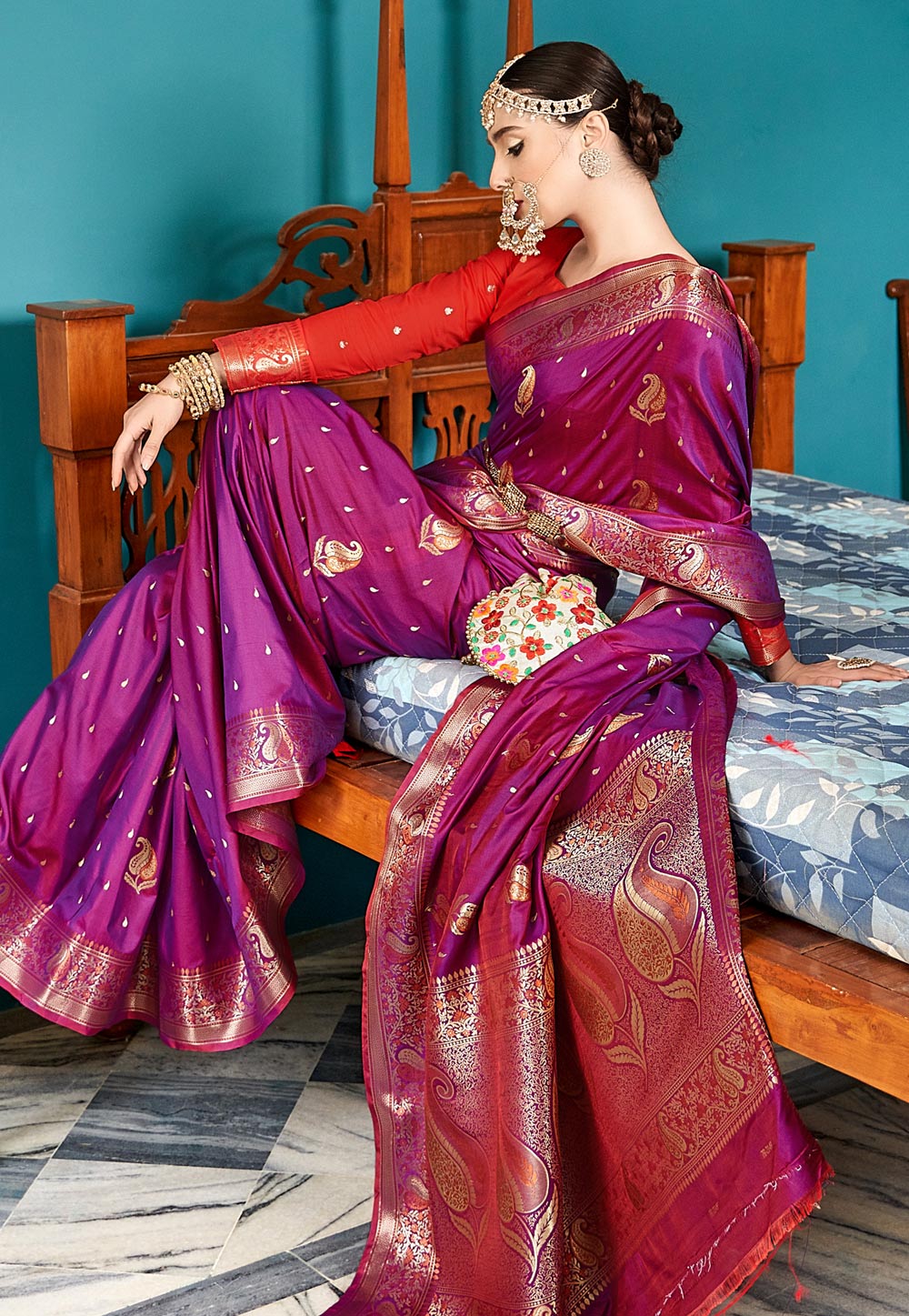 Purple Silk Saree With Blouse 266966