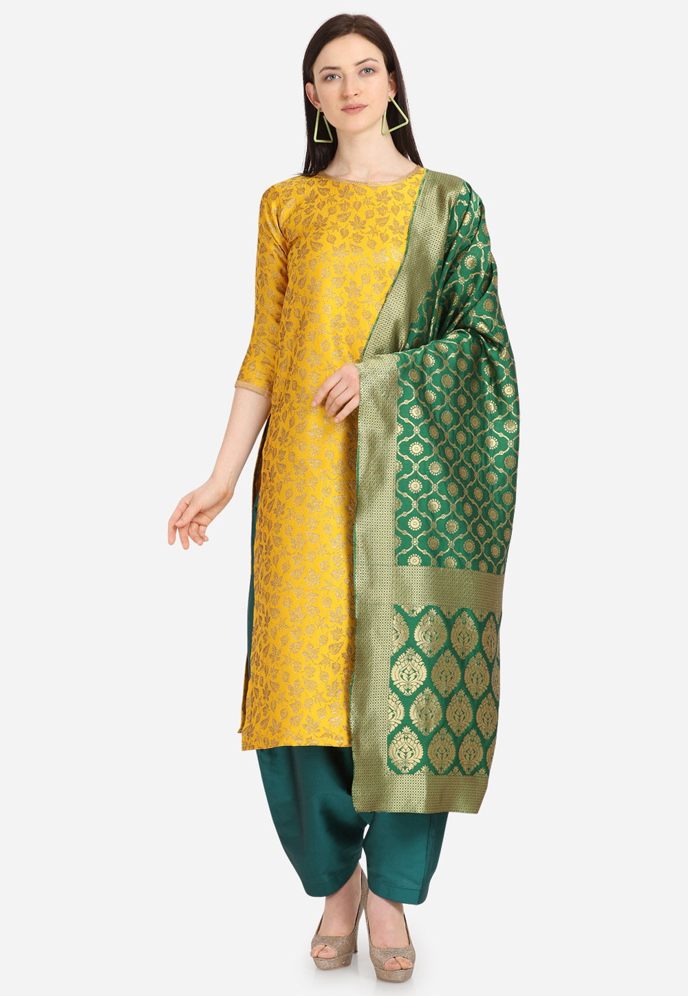 Yellow Cotton Punjabi Suit 200633