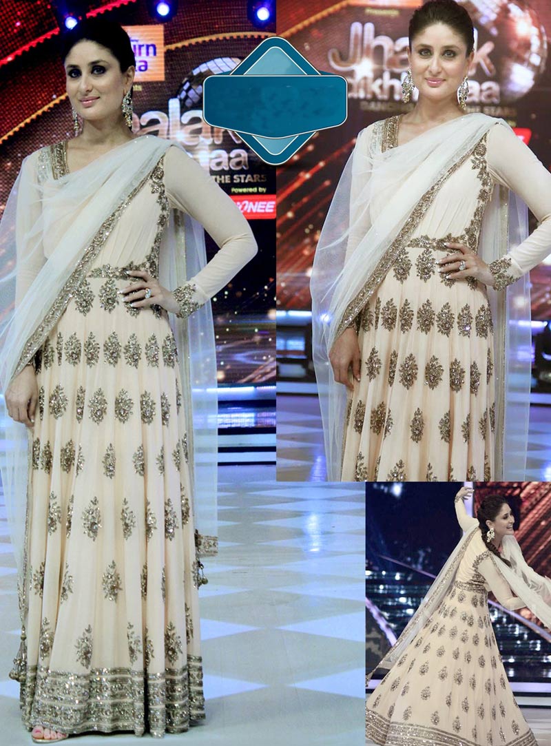 Kareena Kapoor Off White Georgette Bollywood Gown 44220