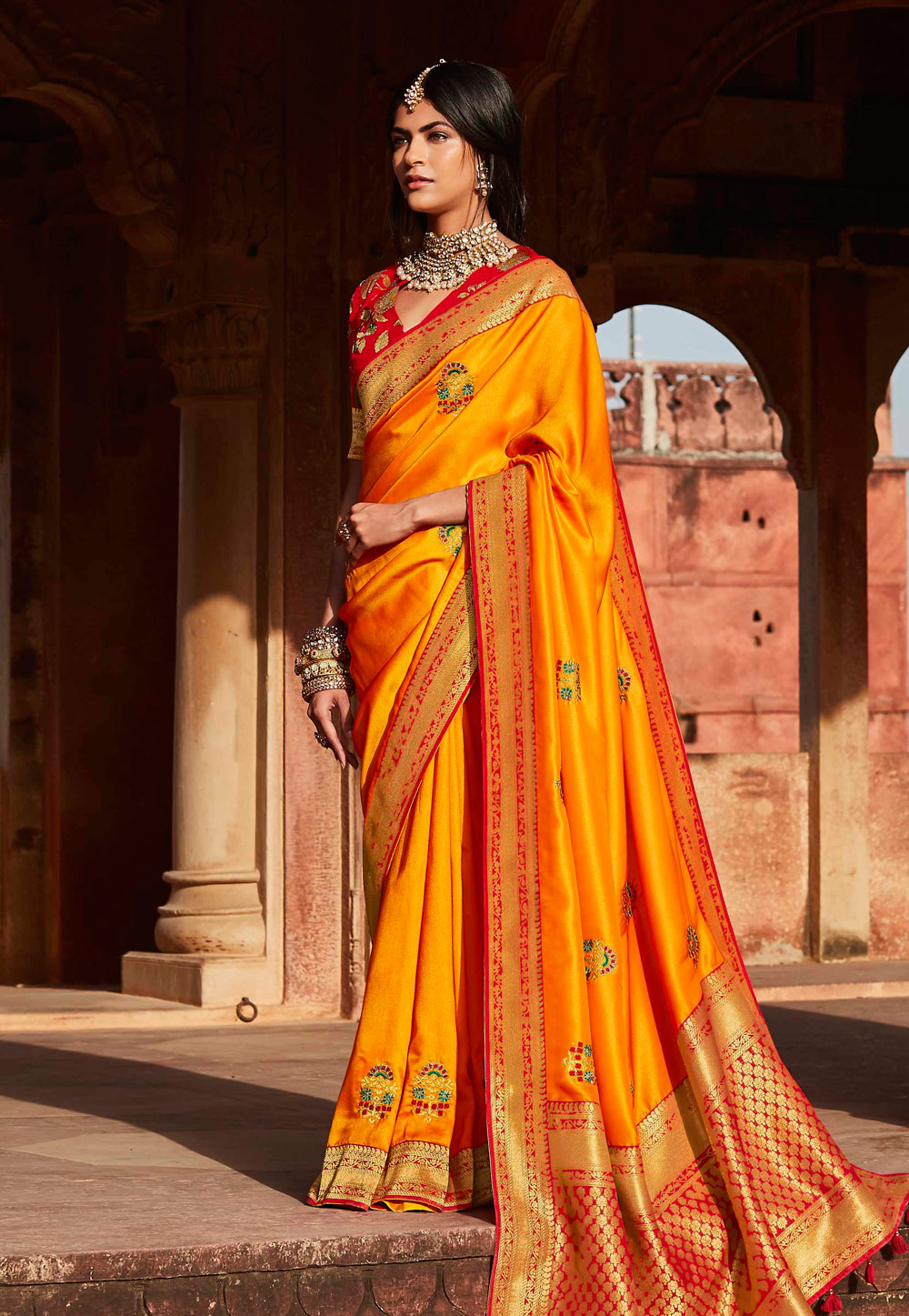 Yellow Silk Festival Wear Saree 230894