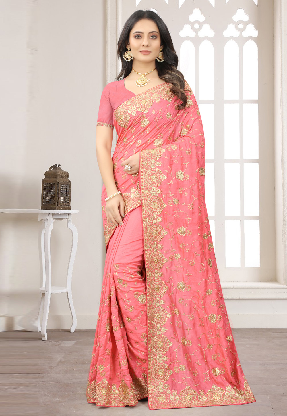 Pink Silk Saree With Blouse 248315